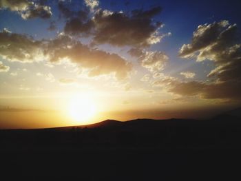 Sunset over landscape