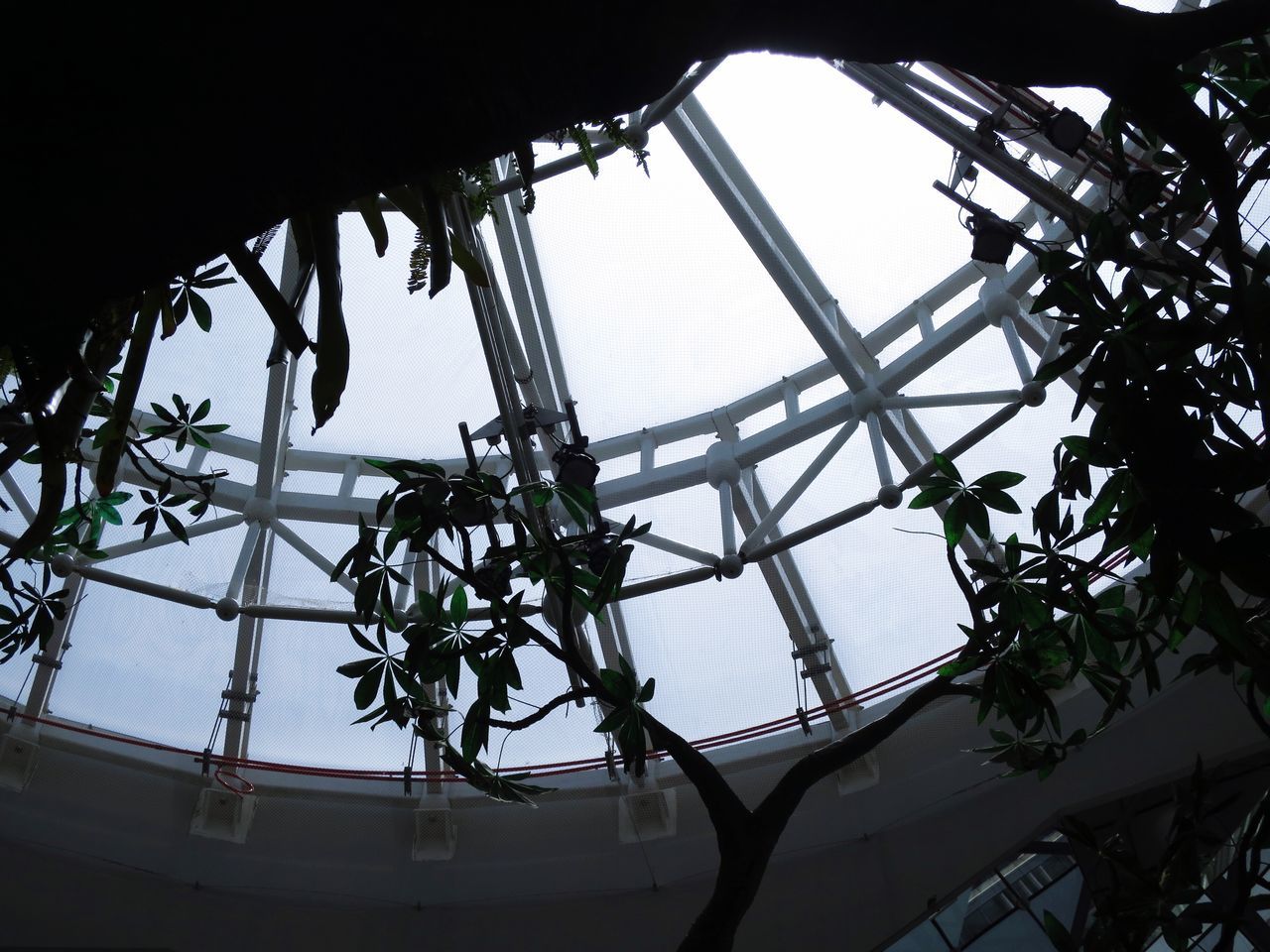 LOW ANGLE VIEW OF HANGING ROOF AGAINST SKY