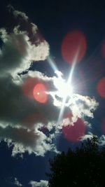 Low angle view of cloudy sky