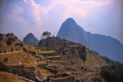 View from above on machu picchu