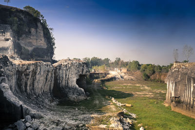 Rock formations at seaside