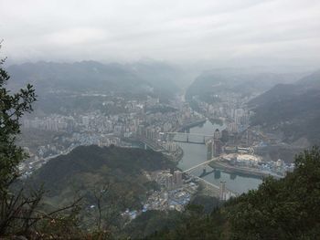 River with cityscape in background
