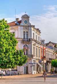 Old historical house in the city of ruse in bulgaria, on a sunny summer day