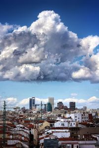 Buildings in city against sky