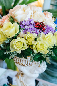 Close-up of rose bouquet