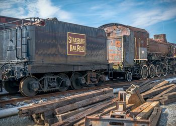 Low angle view of railroad track
