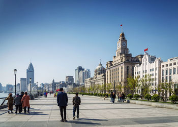 Group of people in front of building