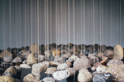 Detail shot of hanging stones