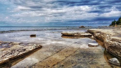 Scenic view of sea against sky