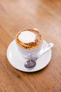 Close-up of coffee on table