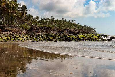 Scenic view of jeribucaçu beach in itacaré - jeribucacu, itacare