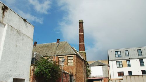 Low angle view of buildings against sky