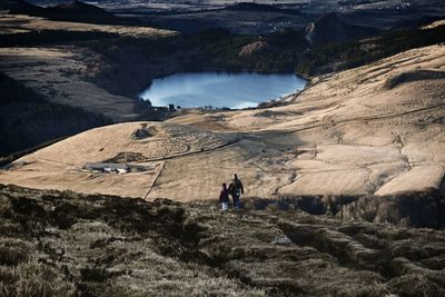 Man walking on mountain