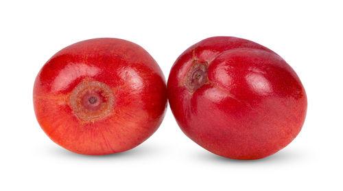 Close-up of apple against white background