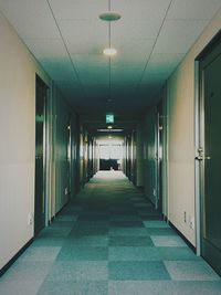Empty corridor of building