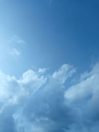 Low angle view of clouds in sky