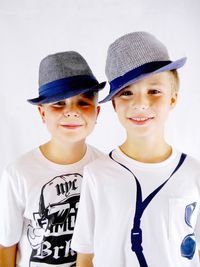 Portrait of smiling boy wearing hat