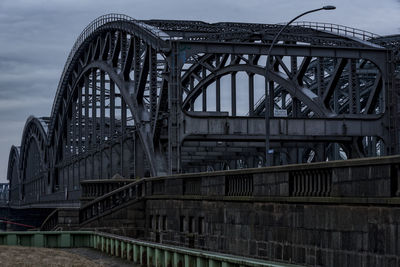 Metallic bridge in city