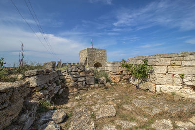 Part of the restored ancient fortress of cape kaliakra. northern black sea coast.