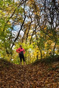 Woman in forest