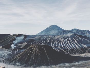 Scenic view of mountain against sky