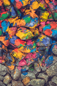 Full frame shot of multi colored rocks