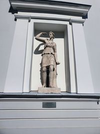 Low angle view of statue