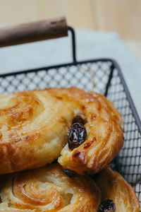 Close-up of danish pastry