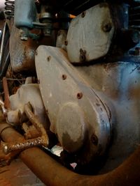 Close-up of abandoned building