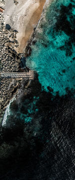 High angle view of sea shore