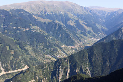 Panoramic view of mountain range