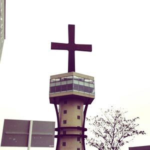 Low angle view of clock tower