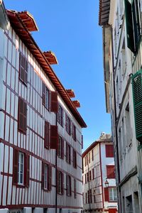 Low angle view of residential buildings against sky