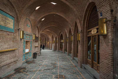 Empty corridor of building