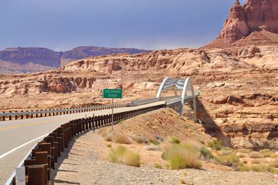 View of road passing through mountain