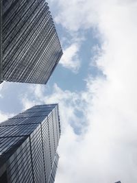 Low angle view of modern building against sky