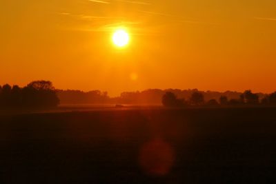 Sunset over landscape