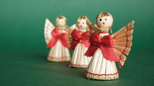 Close-up of figurine on table