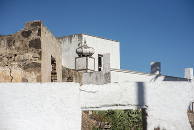 Beautiful chimneys are typical for traditional houses of lanzarote, one of the canary islands.