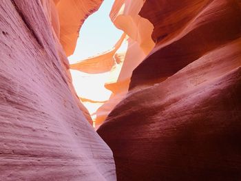 Low angle view of rock formation