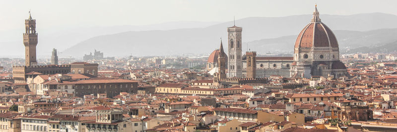 Aerial view of buildings in city