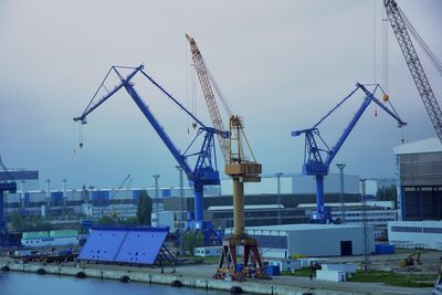 Cranes at construction site