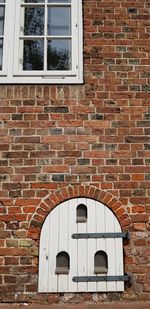 Closed door of old building