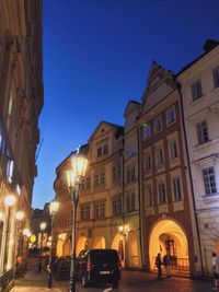 View of city street at night