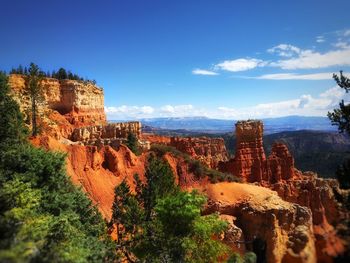View of rock formations against sky