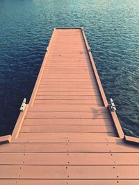 High angle view of pier over sea