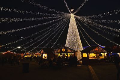 Low angle view of firework display