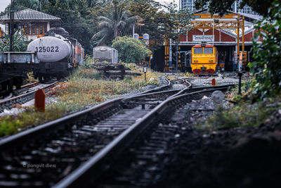 Train on railroad track