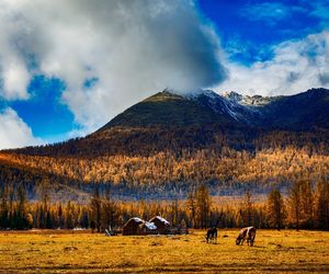 Panoramic view of landscape against sky