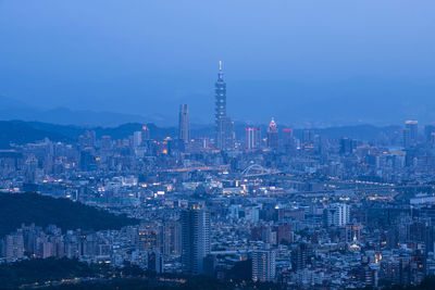 Taipei city at evening